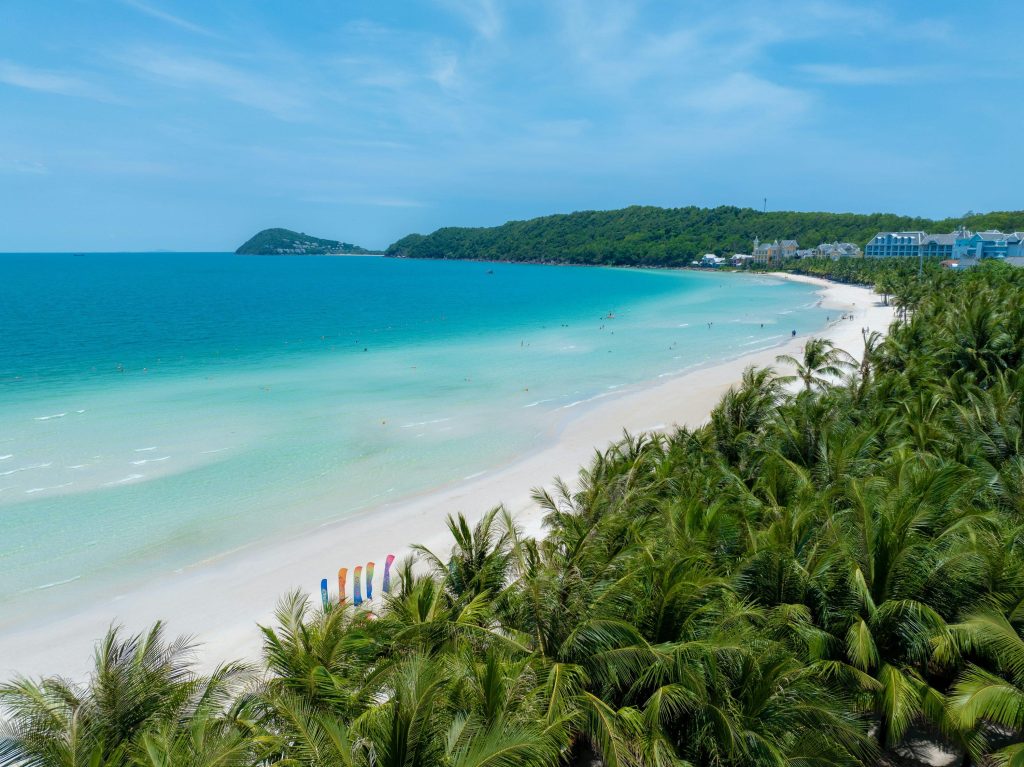 Arrival in Phu Quoc – South Island Tour, Khem Beach, Sao Beach & Ho Quoc Pagoda (MEALS L, D)